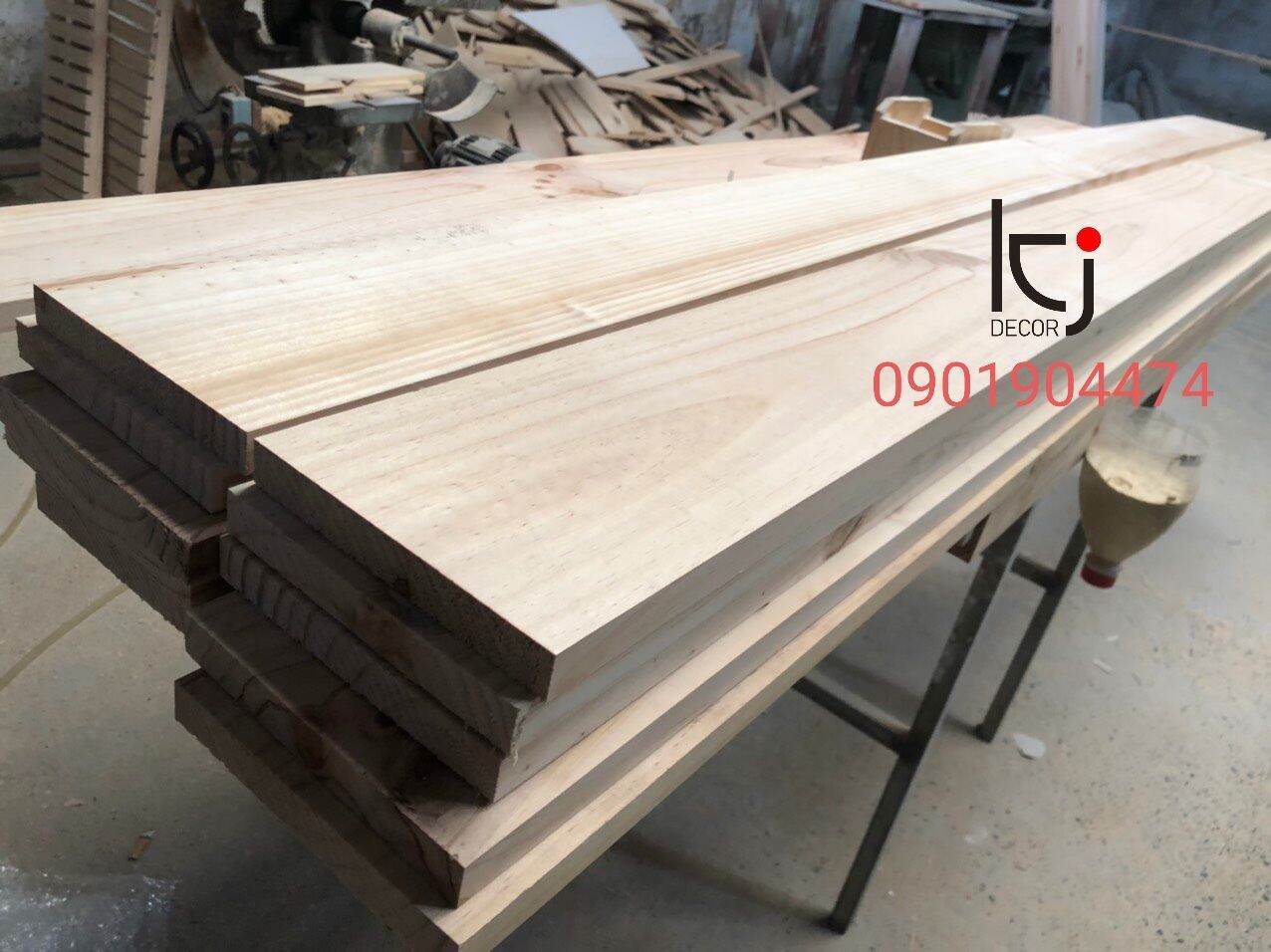 [KID002] - THANH GỖ THÔNG DÀI 120x19.5x2CM LÁNG MỊN 4 MẶT