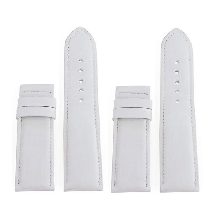 Dây đồng hồ  da bò size 22, 24, 26 màu trắng TH8133