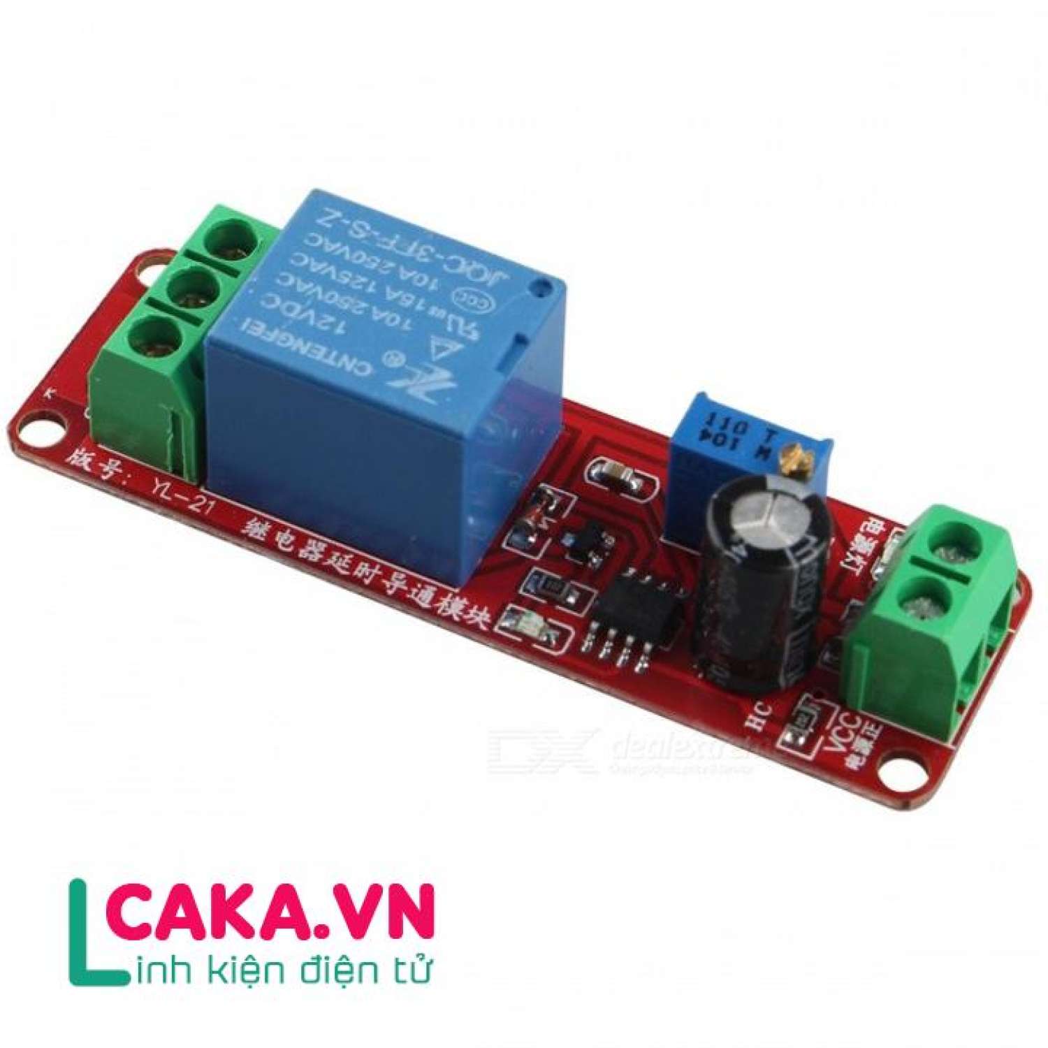 Mạch tạo trễ ne555 relay 12v