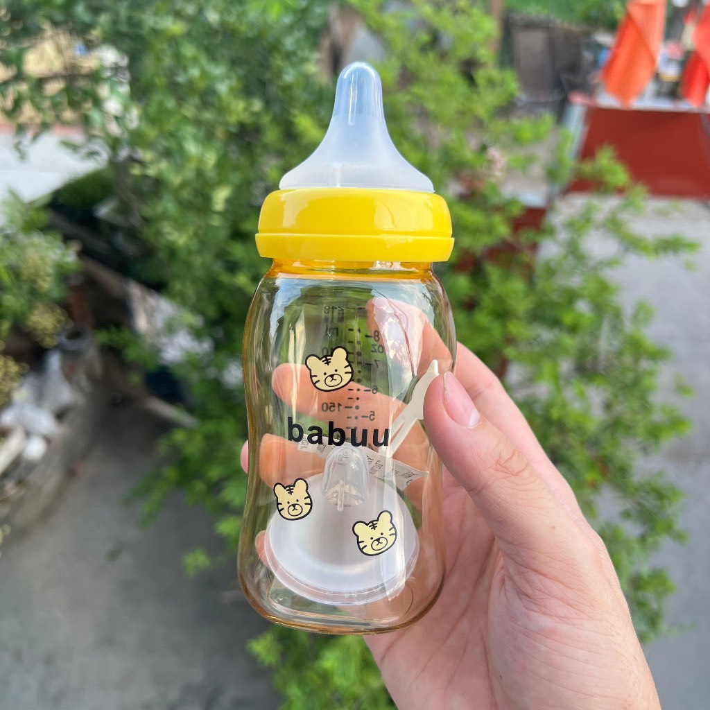 (Tặng núm) Bình sữa cổ rộng PPSU Babuu Hổ vàng 160ml-240ml