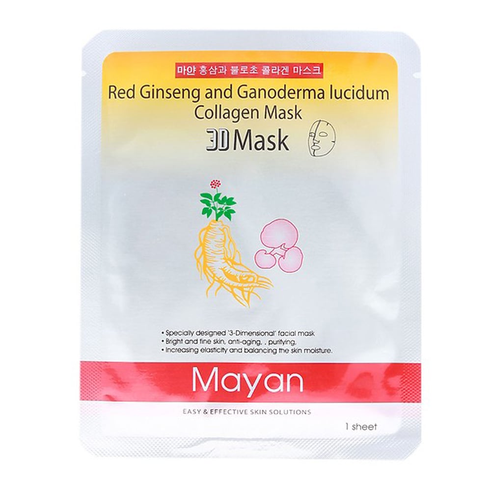 Mặt Nạ 3D Mayan Hồng Sâm, Linh Chi