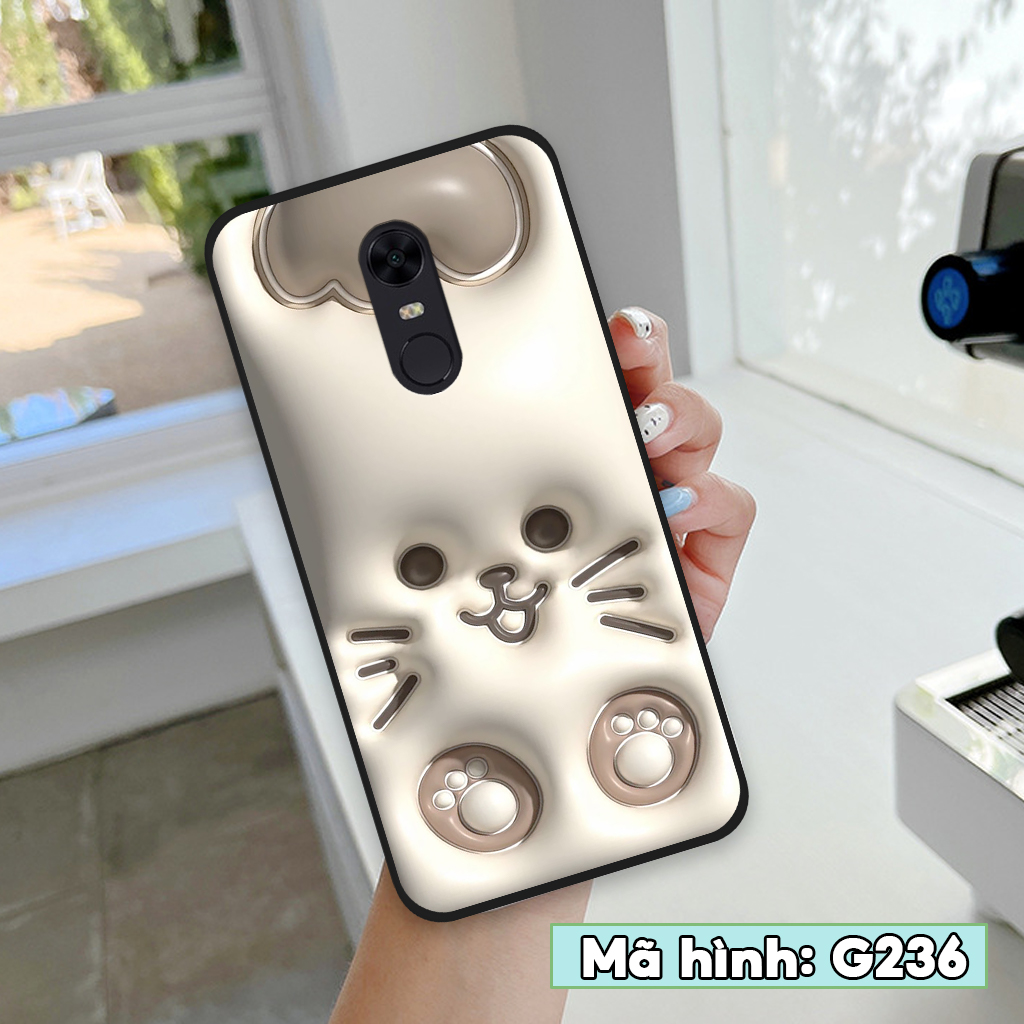 Ốp lưng Xiaomi Redmi Note 4 / Note 4X / Redmi 5 / Redmi 5 Plus, ốp điện thoại xiaomi hình gấu 3D dễ thương, thời trang