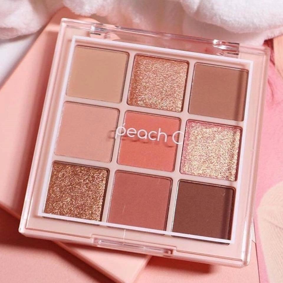 [HCM]Phấn Mắt 9 Màu Peach C Soft Mood Eyeshadow Palette #Sofl Coral
