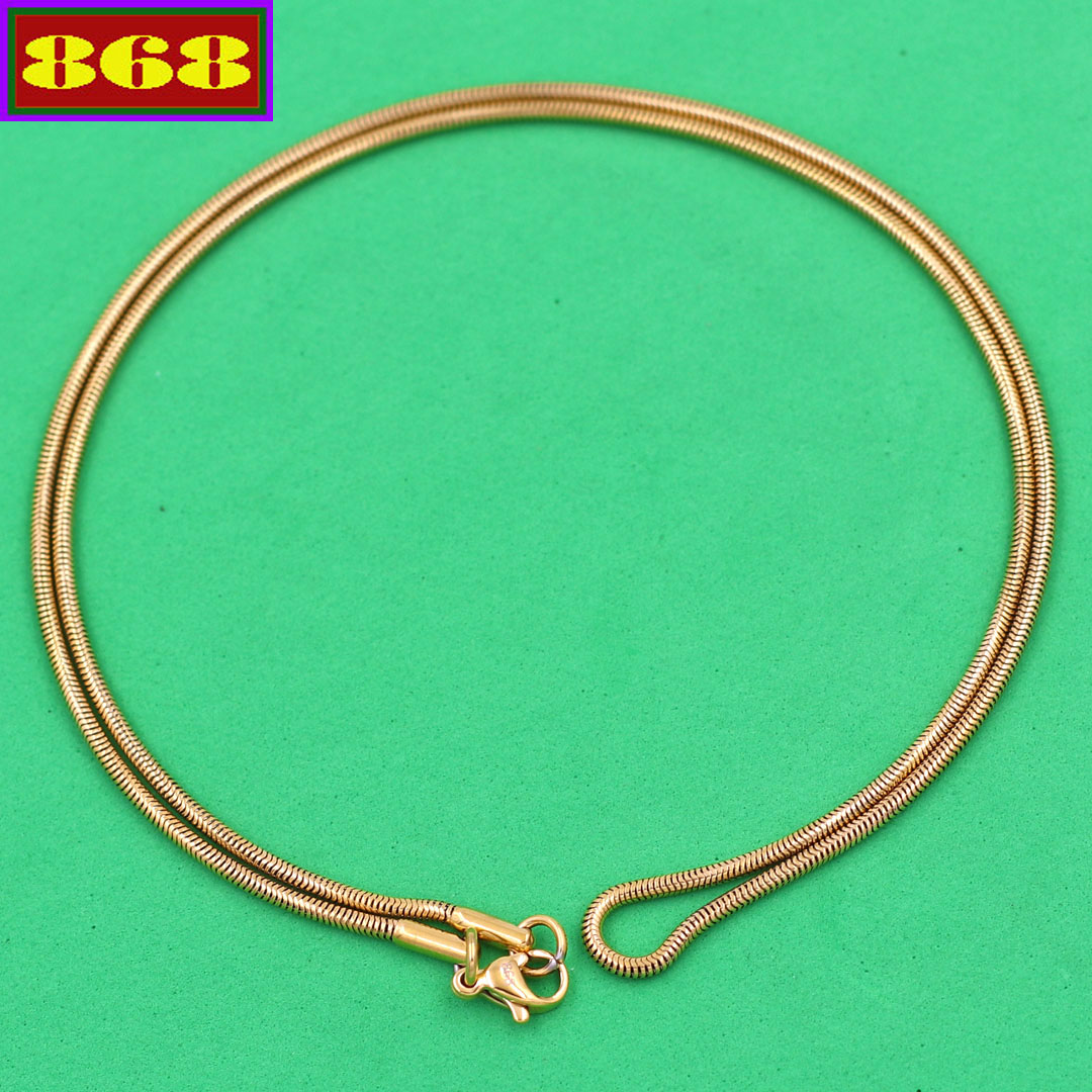 Stainless steel necklaces solid gold 55 cm vdirvt-necklace stainless steel