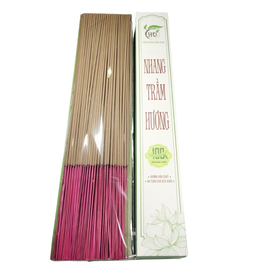Nhang trầm hương sạch nguyên chất - trầm tự nhiên hùng dung 180gram - 40cm
