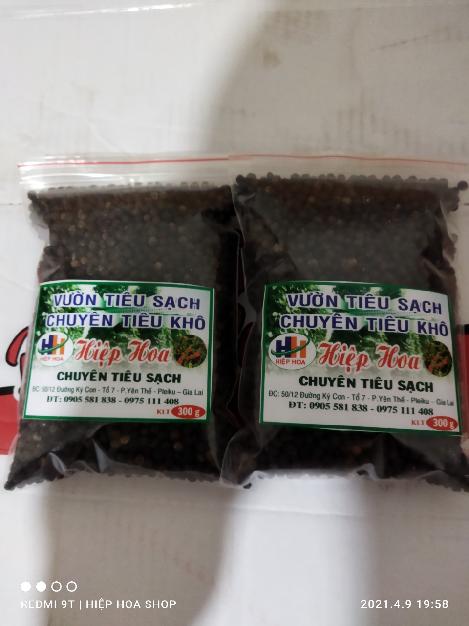 Hạt tiêu khô gia Lai 300g [FREE SHIP] - [HIỆP HOA shop]
