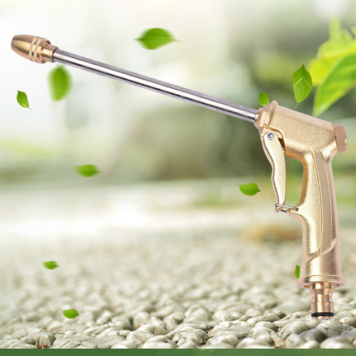 Vòi phun xịt nước,vòi tưới cây rửa xe tăng áp lực nước 206775 (vòi vàng đồng)