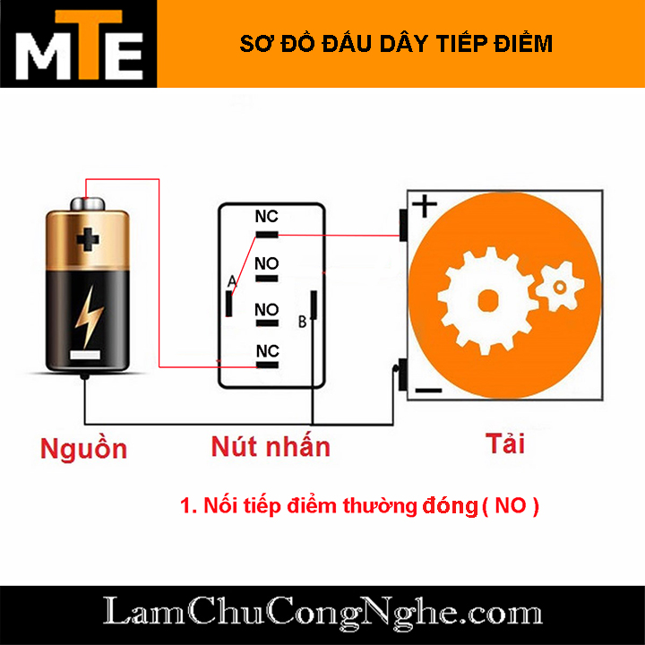Giắc nối nút nhấn có led 22mm