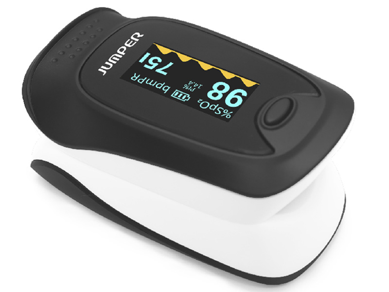 máy đo nồng độ oxy máu spo2 và nhịp tim, chỉ số pi jumper jpd-500d chứng 1