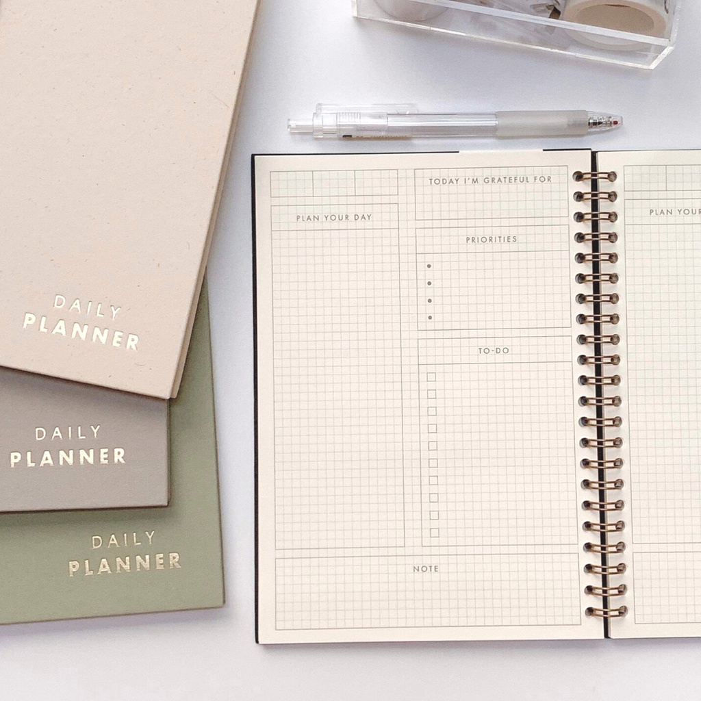 Sổ Daily Planner Cao Cấp - Sổ Lên Kế Hoạch Hằng Ngày - JC Notebook