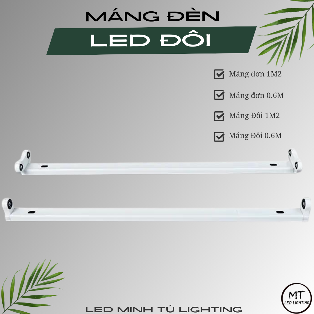 Máng đèn led đơn 1,2m - máng đèn led 1m2