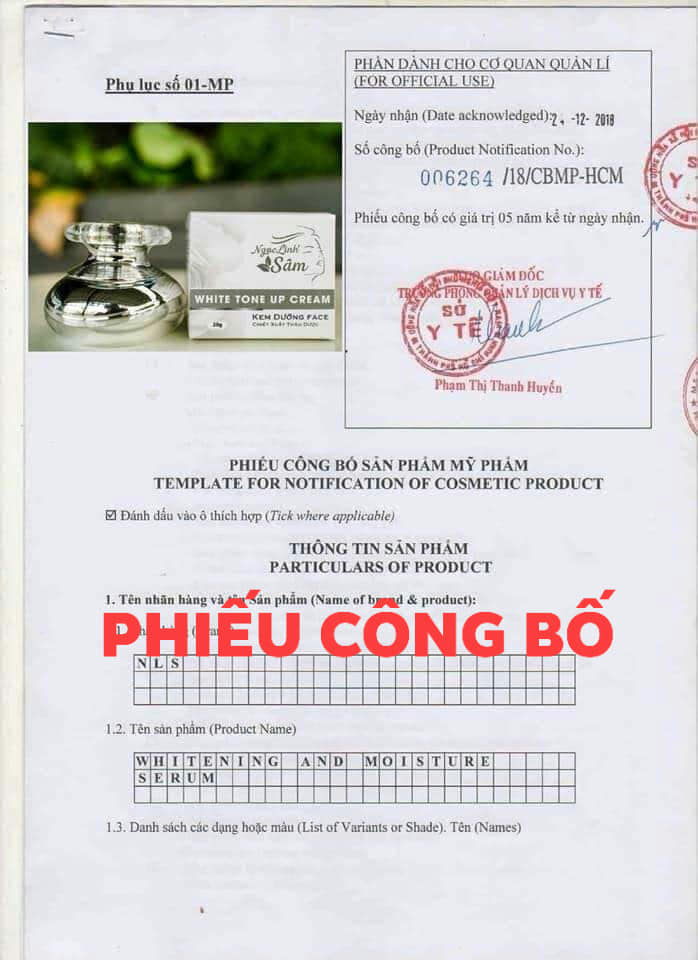 KEM FACE DƯỠNG DA CHỐNG NẮNG NGỌC LINH SÂM
