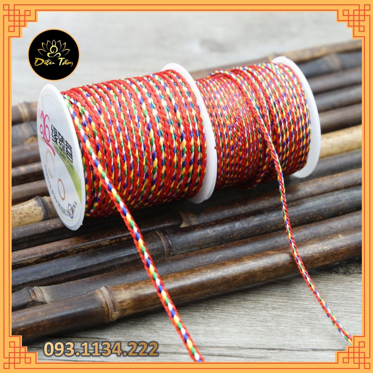 Cuộn Chỉ ngũ sắc tết vòng phong thủy trừ mà,bình an may mắn