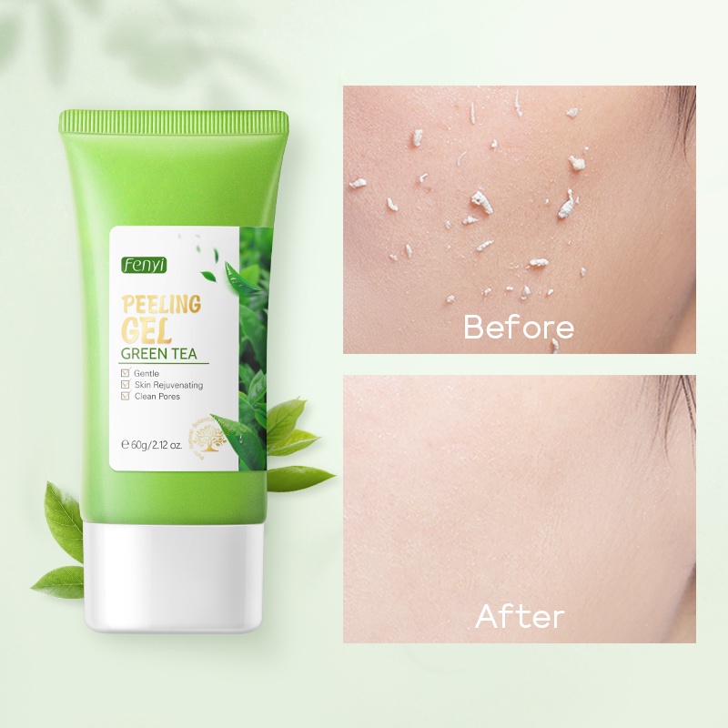 Gel tẩy tế bào chết da mặt fenyi trà xanh 60g