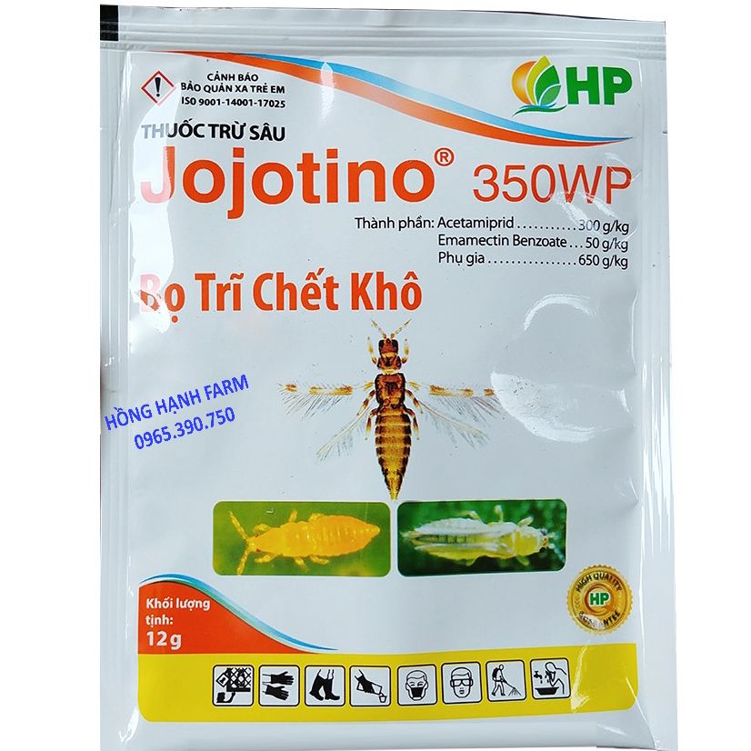 Thuốc trừ bọ trĩ jojotino 350wp - trừ sâu, rầy, bọ trĩ, rệp,. hiệu quả cho tất cả các loại cây trồng