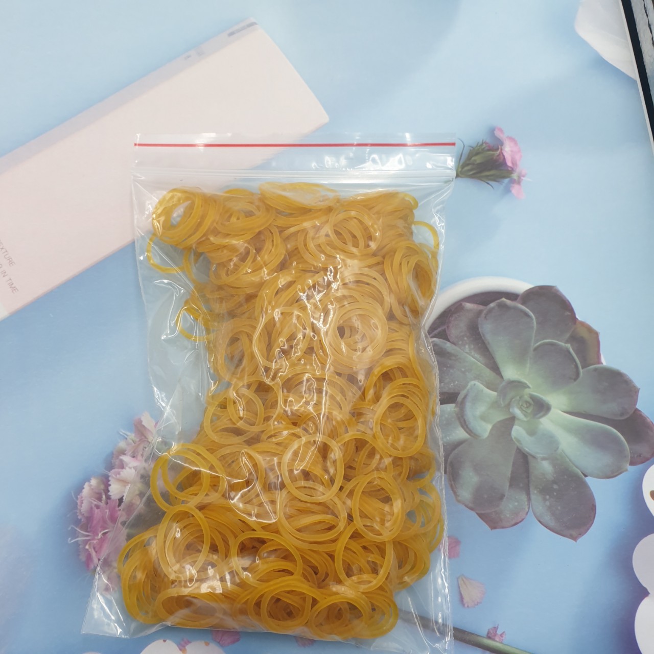 Dây chun buộc tóc 100g, vòng dây nịt cột đồ làm tóc 500g