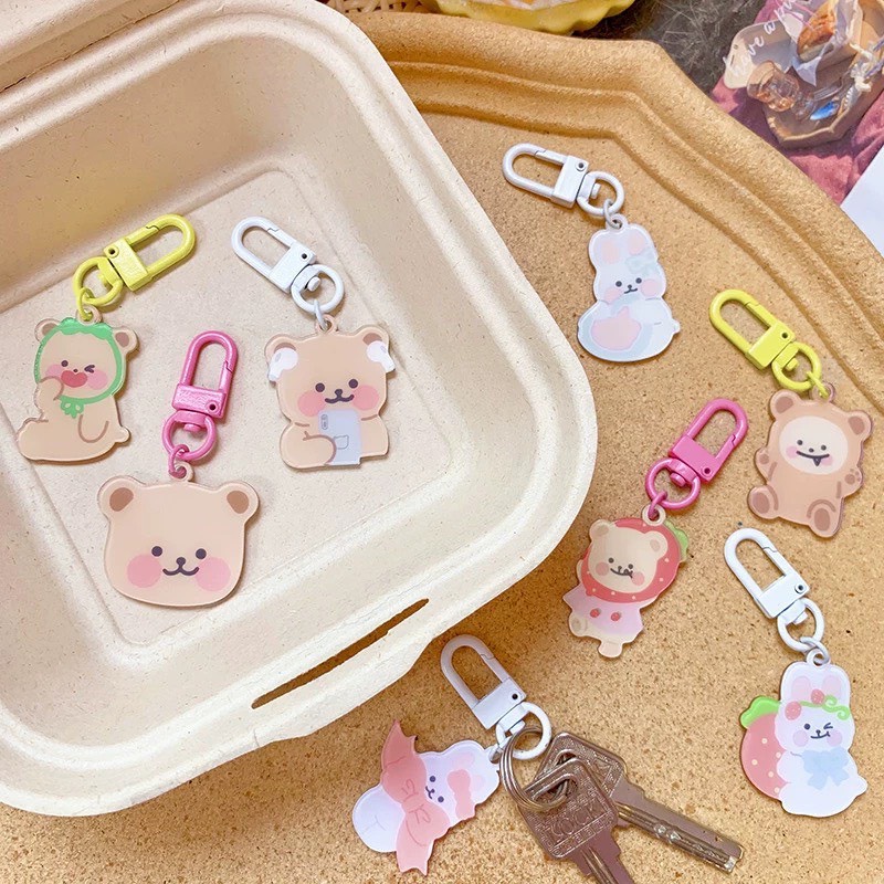 [MK02] Móc khóa acrylic keychain gấu thỏ đáng yêu