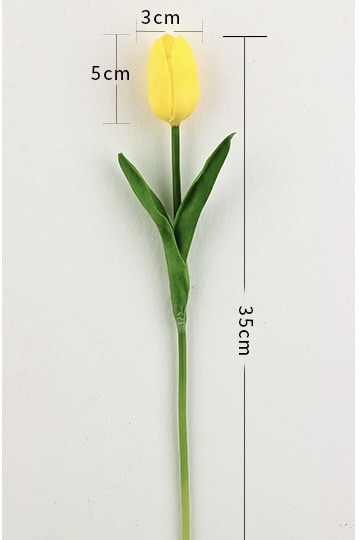 Bó 10 cành hoa tulip giống ( 10 cành hoa tuylip giả -lá xoăn -loại 1) 32cm