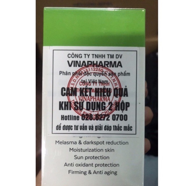DOUBLE WHITE trắng da mờ nám Hộp 60v