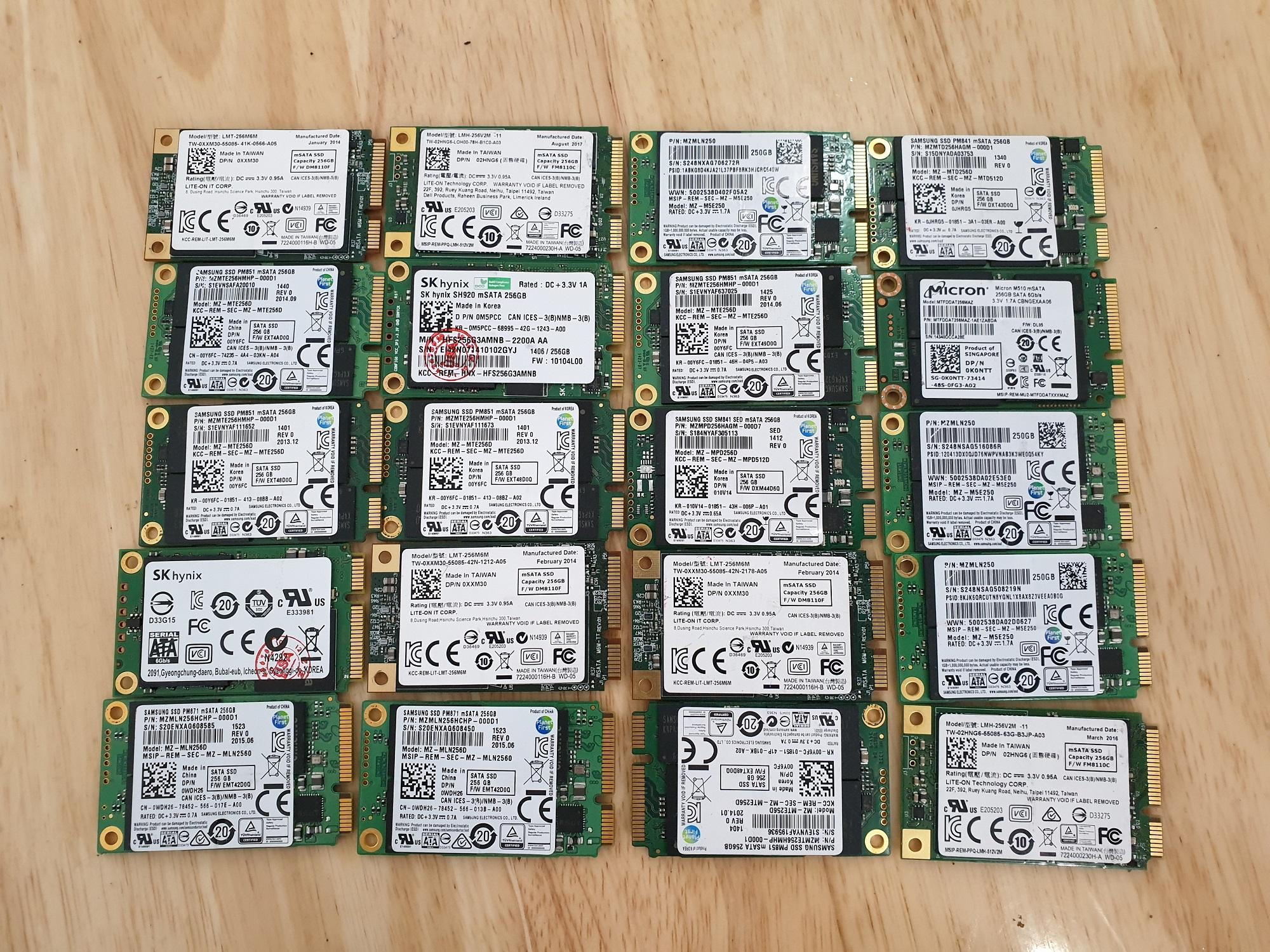 SSD mSata 256gb, Zin Tháo Máy Nhập USA