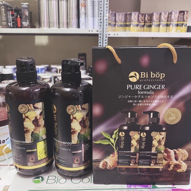 CẶP DẦU GỘI XẢ GỪNG BIBOP 800ML X2