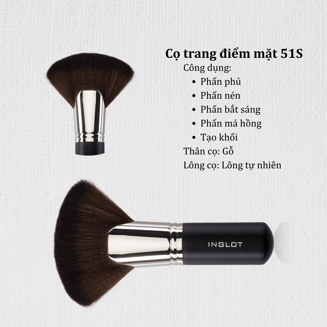 Cọ Phủ Phấn, Tạo Khối & Body Painting Inglot Makeup Brush 51S