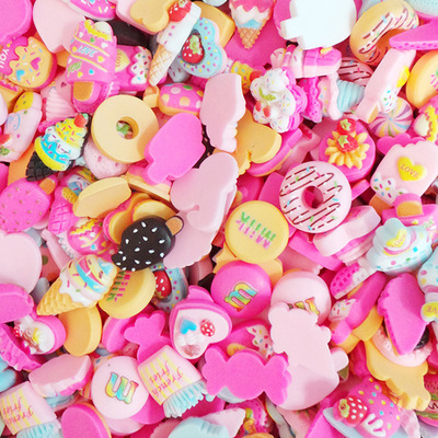100 charm ngẫu nhiên trang trí slime