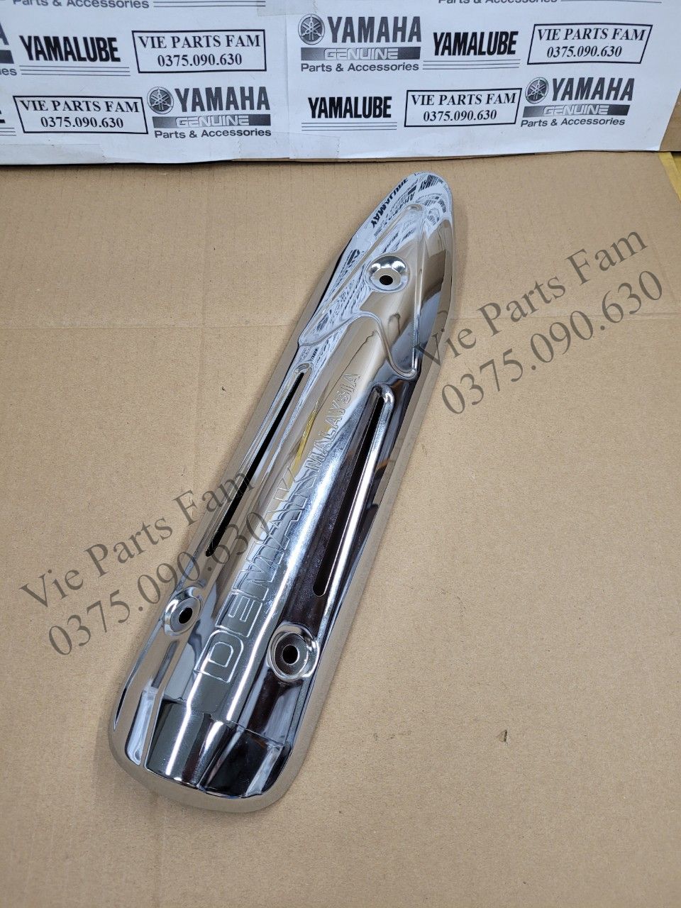 Ốp pô, che bô Exciter 135 2011-2014 inox (hàng Malai)