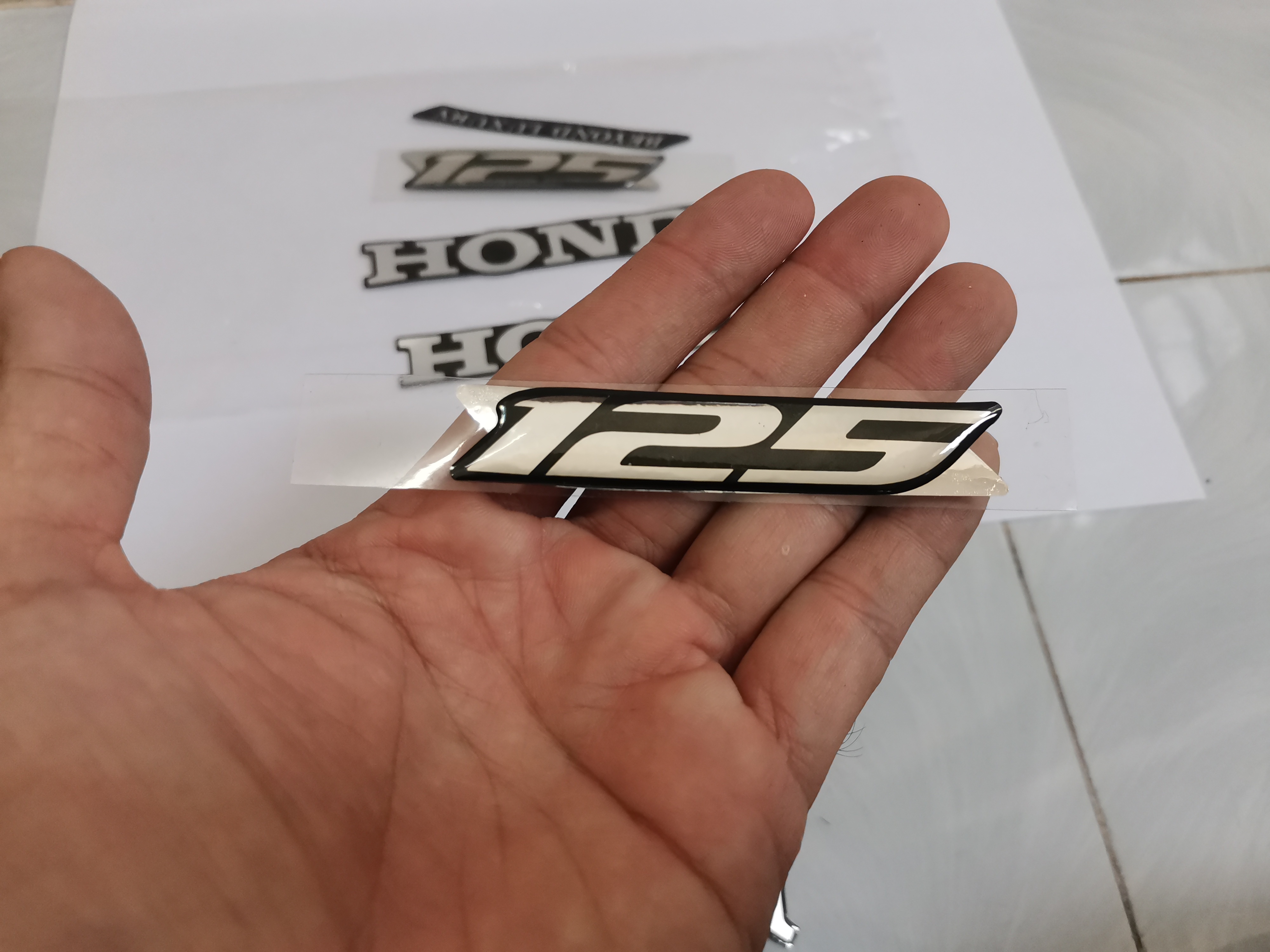 Bộ tem chữ HONDA 125 nổi