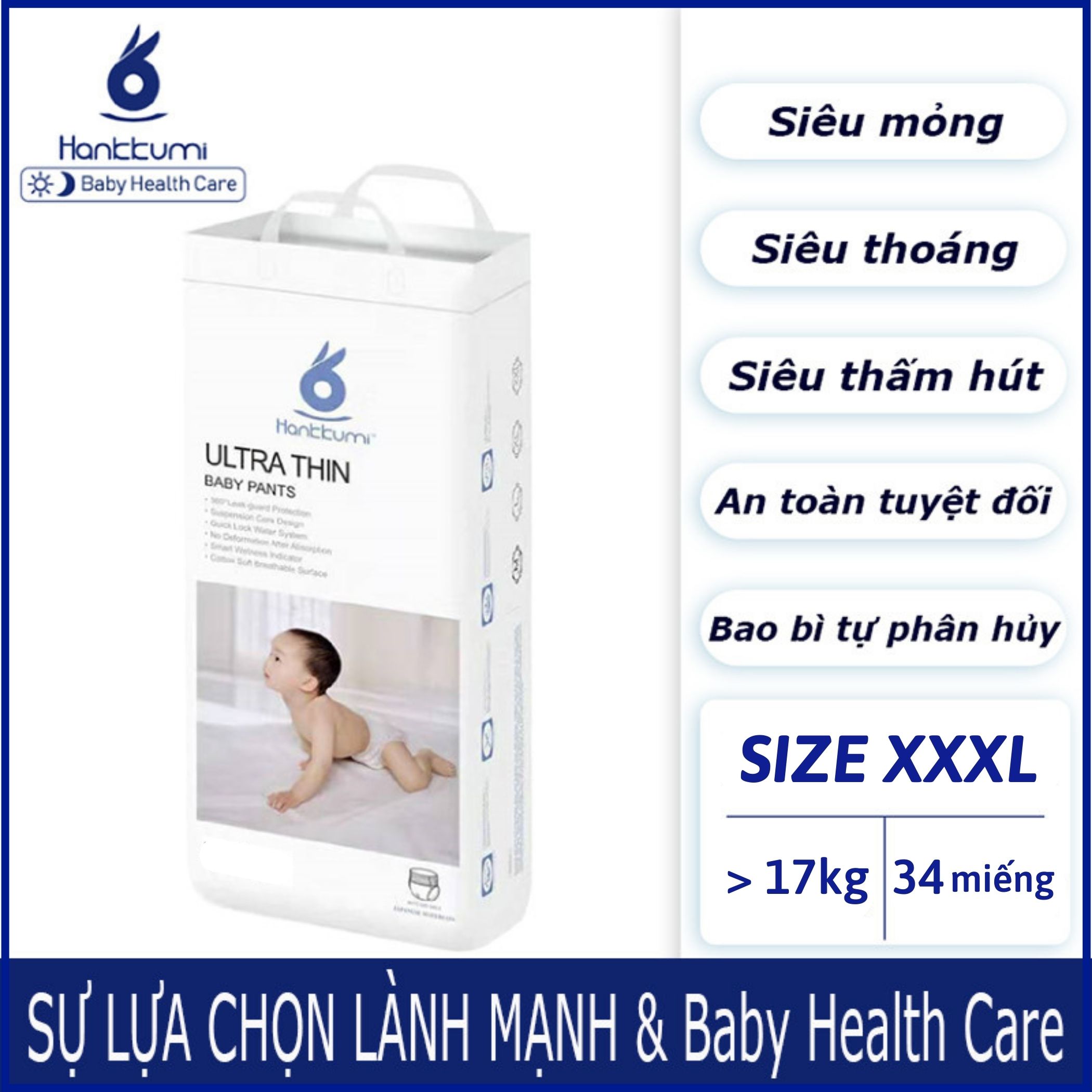 [VOUVHER GIẢM 50%] Bỉm Quần Tã Quần Hankkumi/ Nước giặt HD.DUCK BABY Cao Cấp Đủ Size M/L/XL/XXL/XXXL Nội Địa Cho Trẻ Em Trẻ Sơ Sinh