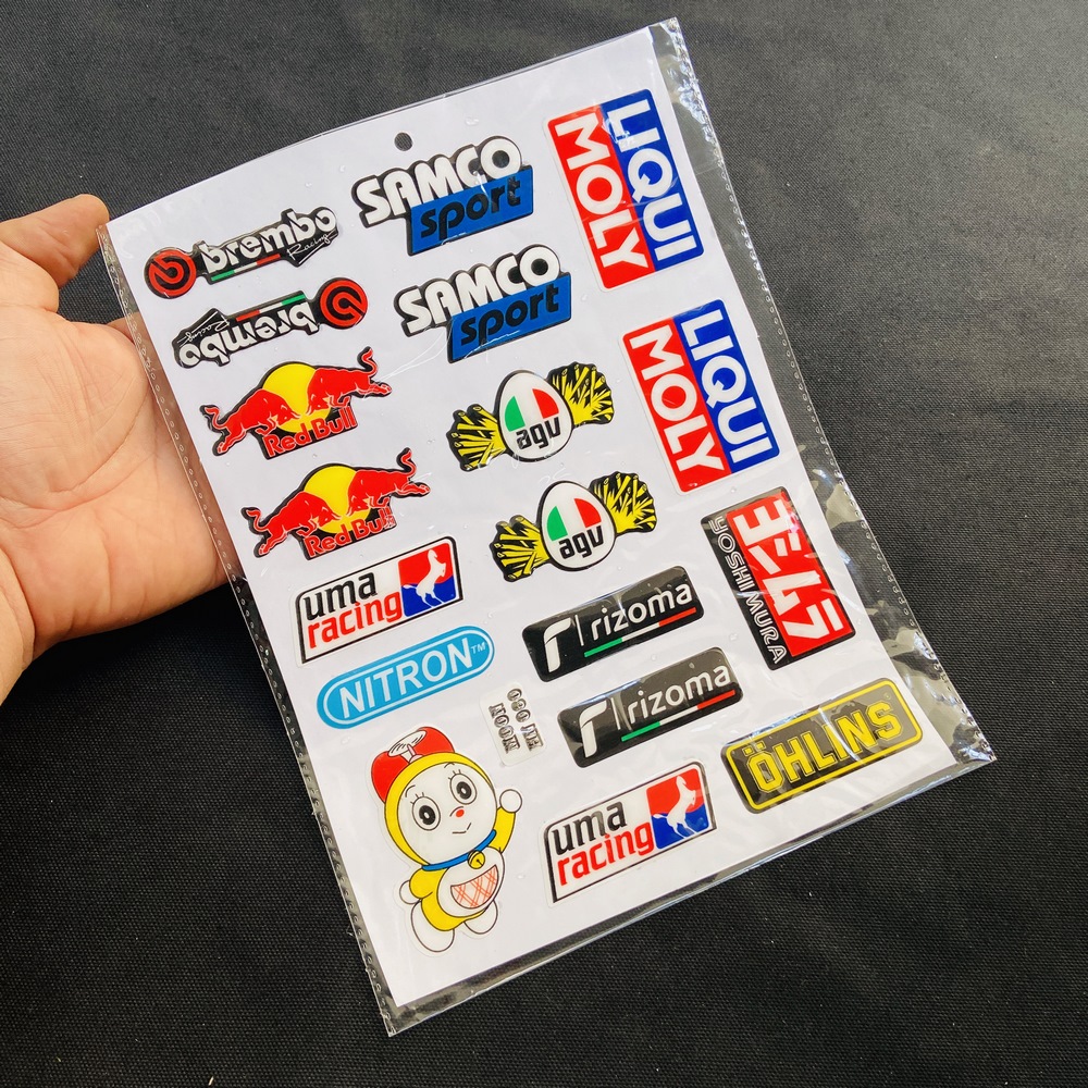 [HCM]TEM TẤM DÁN XE MÁY ĐỔ KEO SIÊU NÉT (TEM RED BULL)