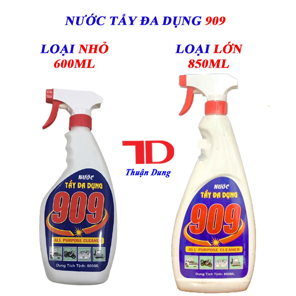Nước tẩy rửa đa dụng 909, chất tẩy rửa đa dụng, nước tẩy rửa vệ sinh xe máy oto cao cấp 909 850ml và 600ml - Điện Lạnh Thuận Dung