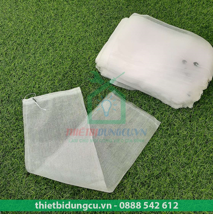 100 Túi bao mướp 15x50cm lưới mùng