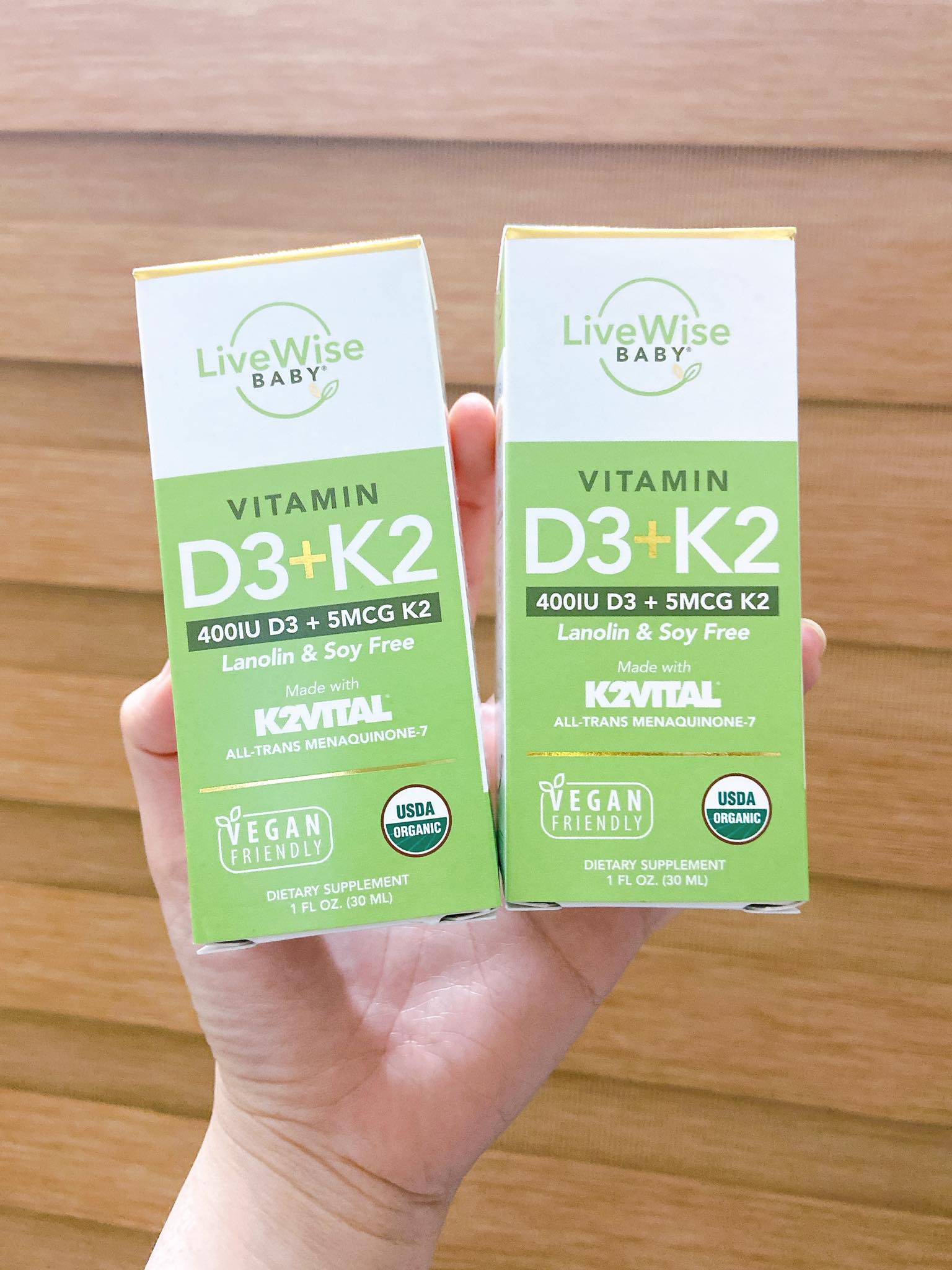 Vitamin D3k2 LiveWise Baby cho bé từ sơ sinh