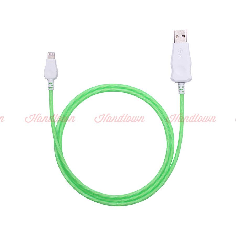 Dây Cáp sạc iPhone Ipad phát sáng dài 1m hỗ trợ sạc nhanh Lighting