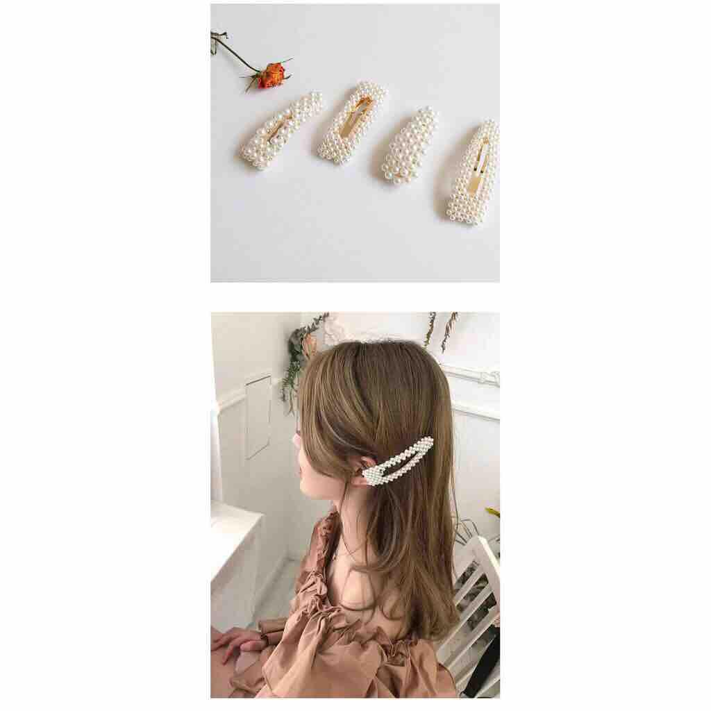[HCM]Set 4 kẹp tóc ngọc trai mẫu mới