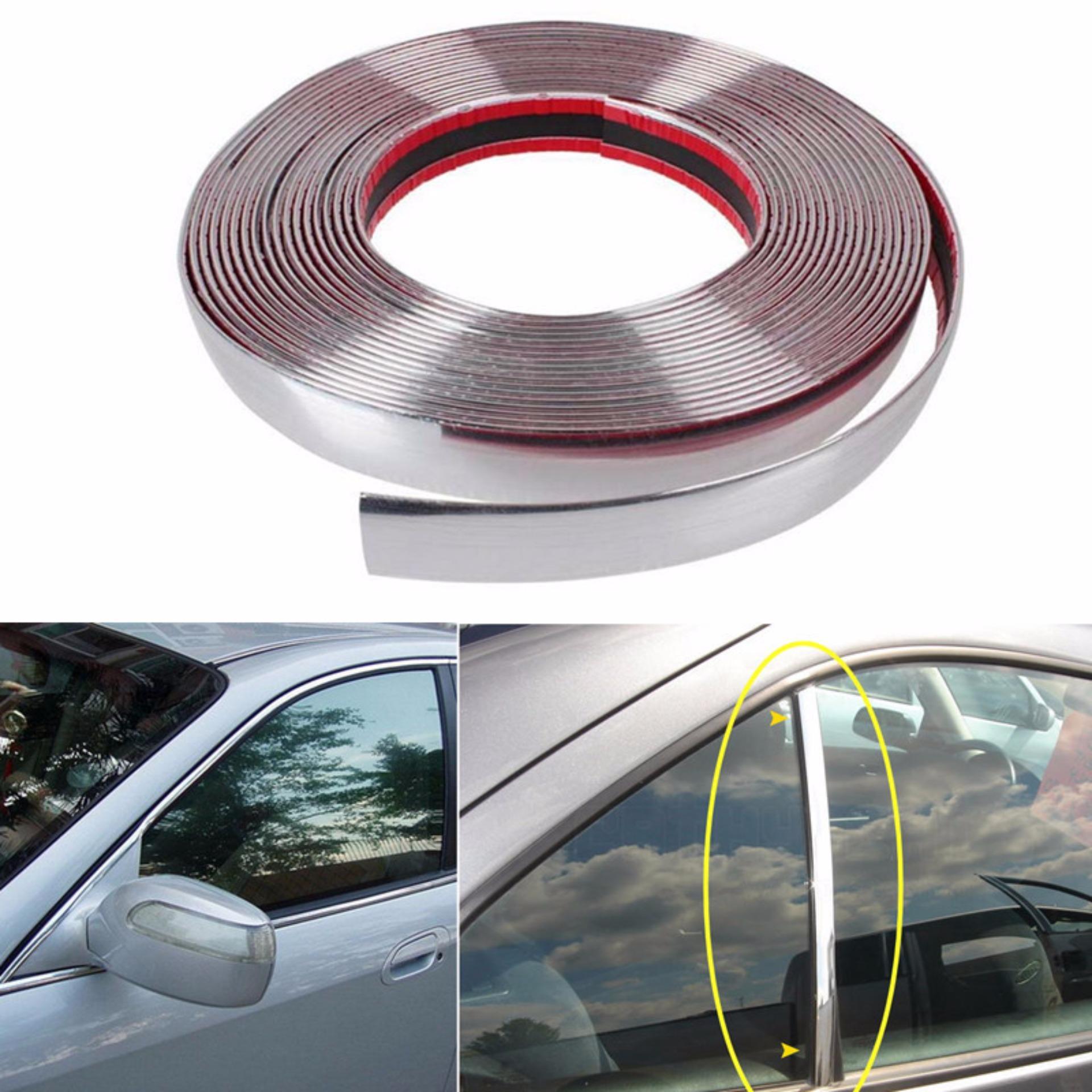 Cuộn Nẹp Viền Chân Kính Xe Hơi Mạ Crom - 15mm