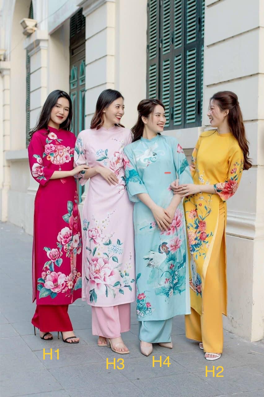 Áo dài lụa gấm mẫu mới
