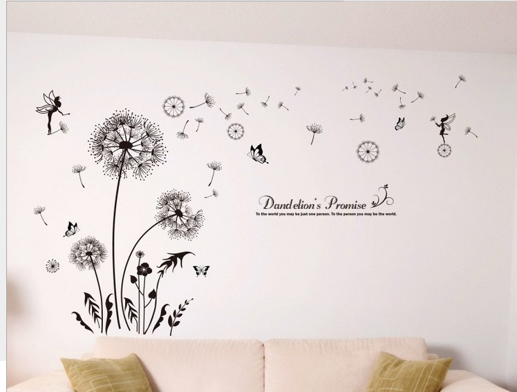 DECAL DÁN TƯỜNG BỒ CÔNG ANH ĐEN