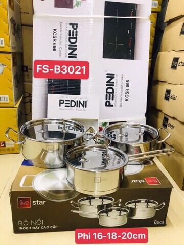 Bộ nồi Fivestar FS-B3021 đáy từ