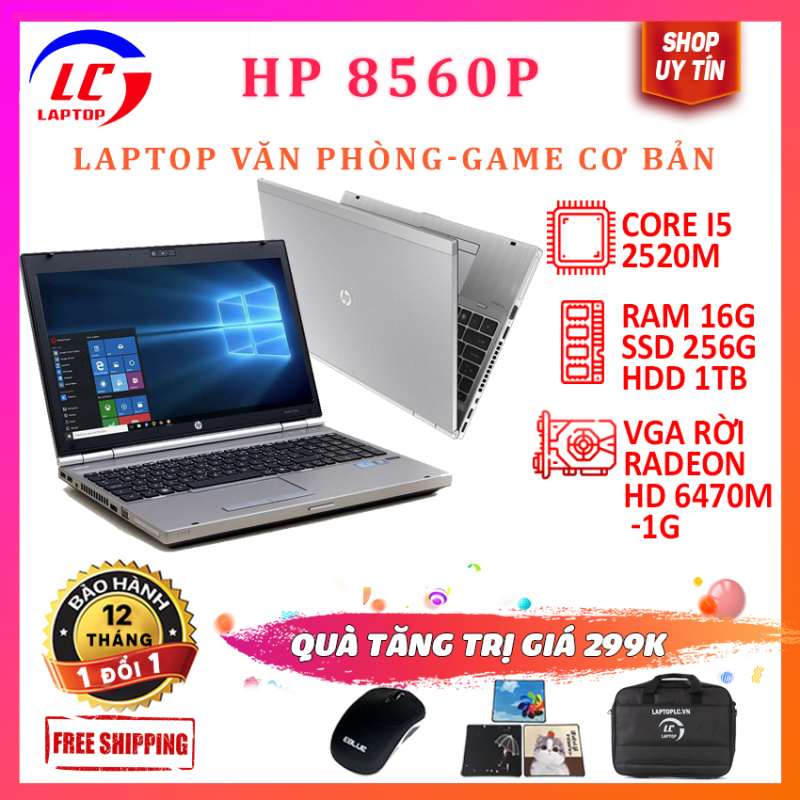Laptop văn phòng HP Elitebook 8560p chơi game giá rẻ , thiết kế cơ bản , vga rời màn 15.6inch HD+