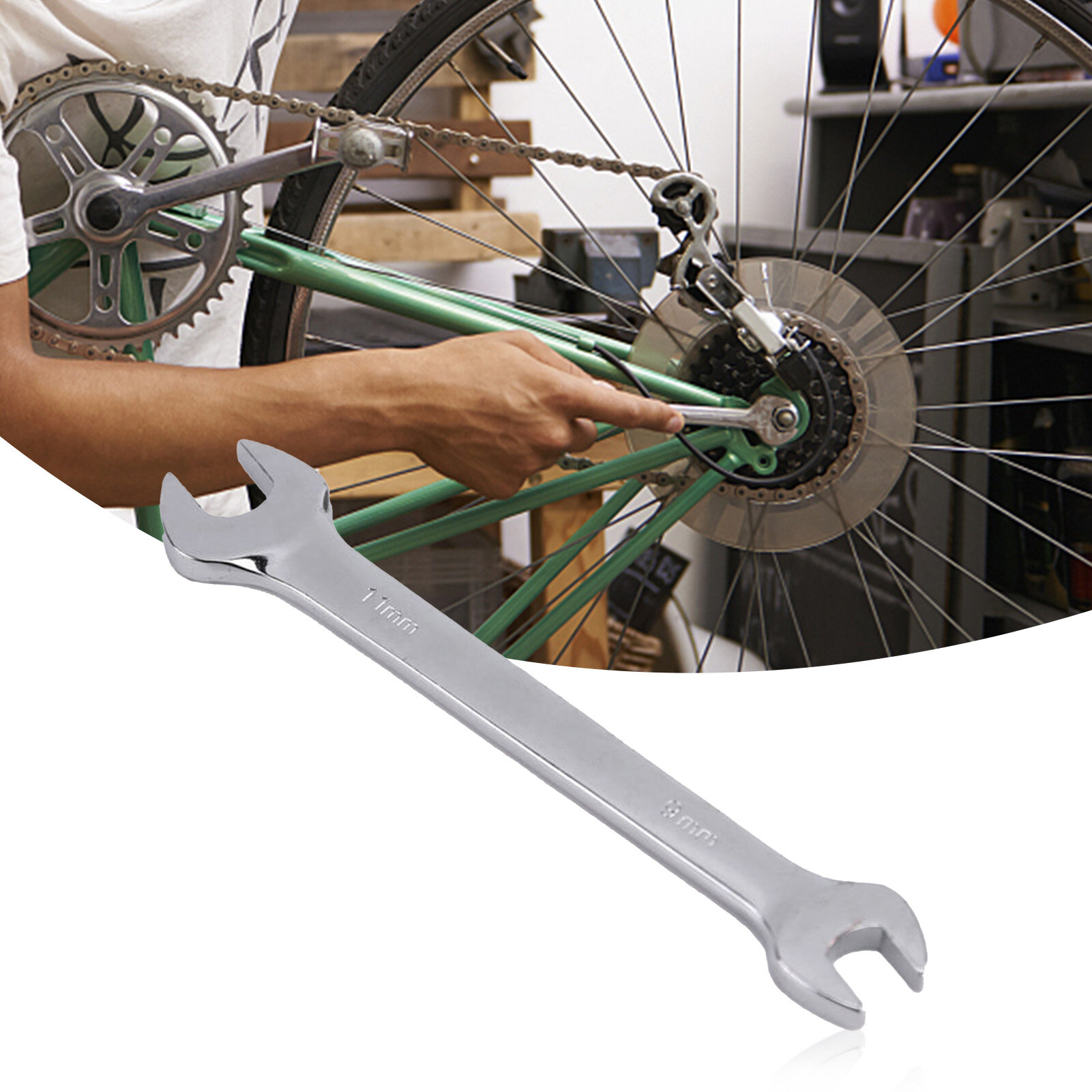 Farfi 5.5-24mm Anti-Rust Open End Wrench High Hardness Repair Tool Multiple Sizes Double Open End Wrench for Auto Repair