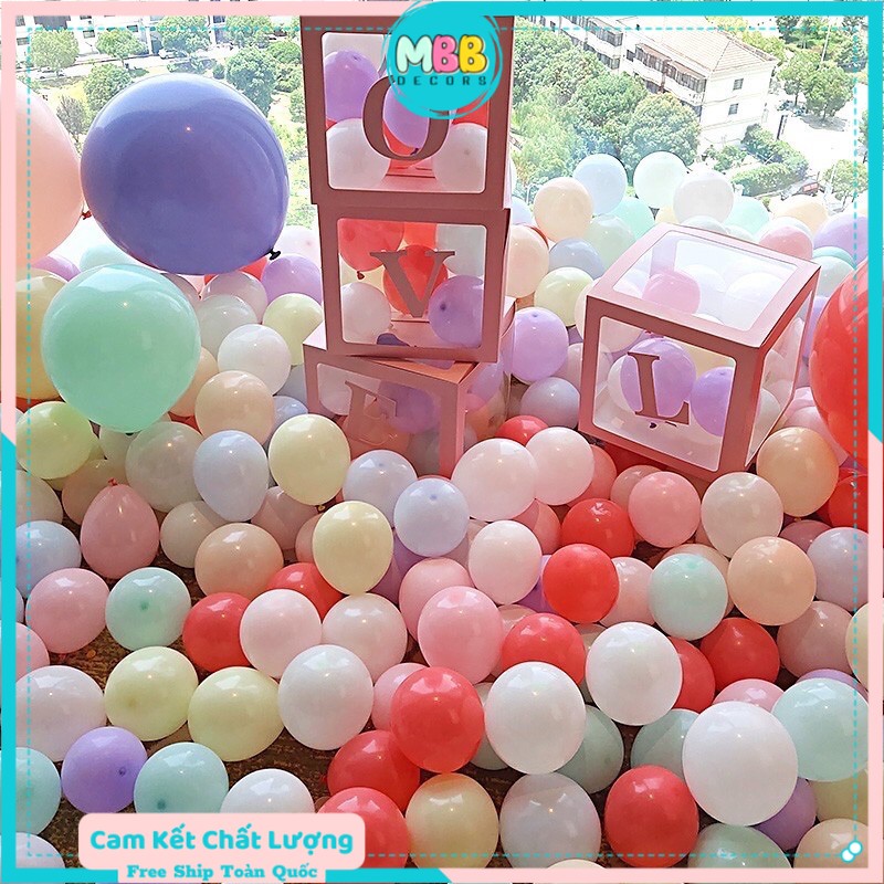 Set 10 Bóng Pastel 10 Inch Nhiều Màu Sắc Lựa Chọn