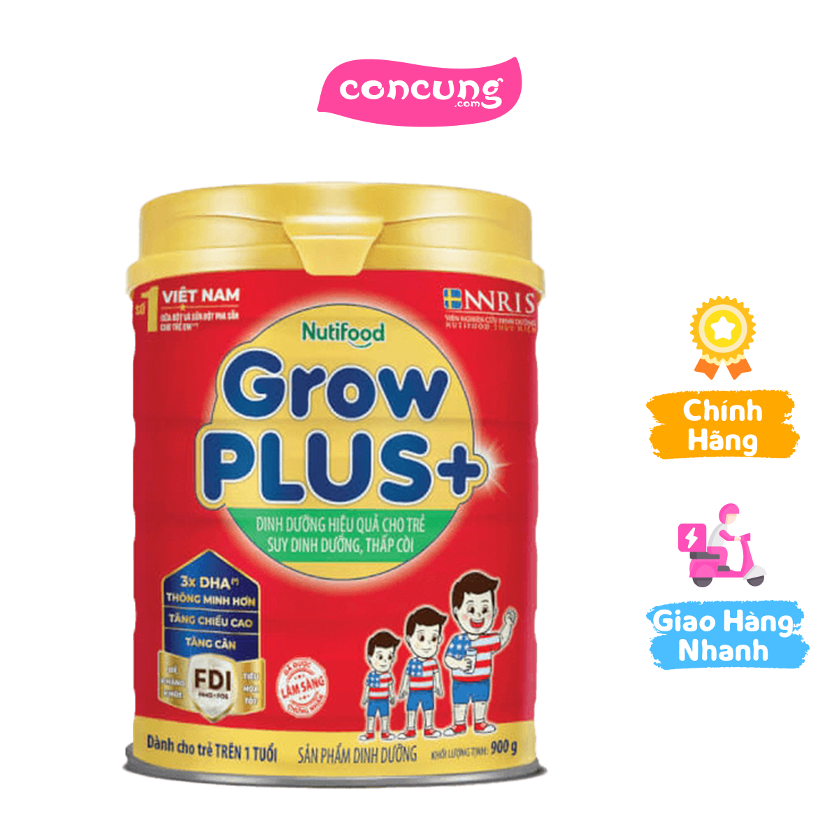 Sữa growplus+ đỏ 900g - bao bì ngẫu nhiên