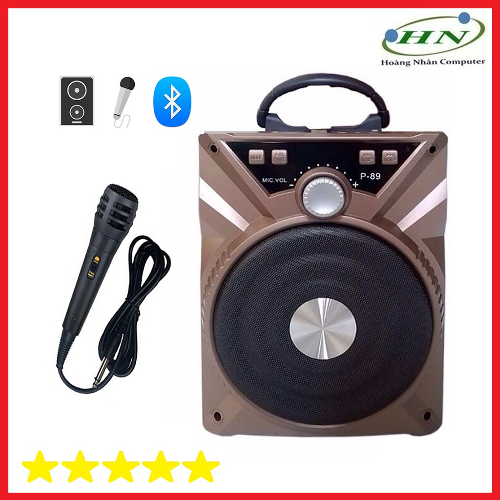 [HCM]Loa Karaok Giá Rẻ Thế Hệ Mới Loa Bluetooth Hát Karaoke Xách Tay P88/P89 Công Suất Lớn Âm Thanh ToChắc Có Đèn Led Đẹp Tặng Kèm Micro Cao Cấp
