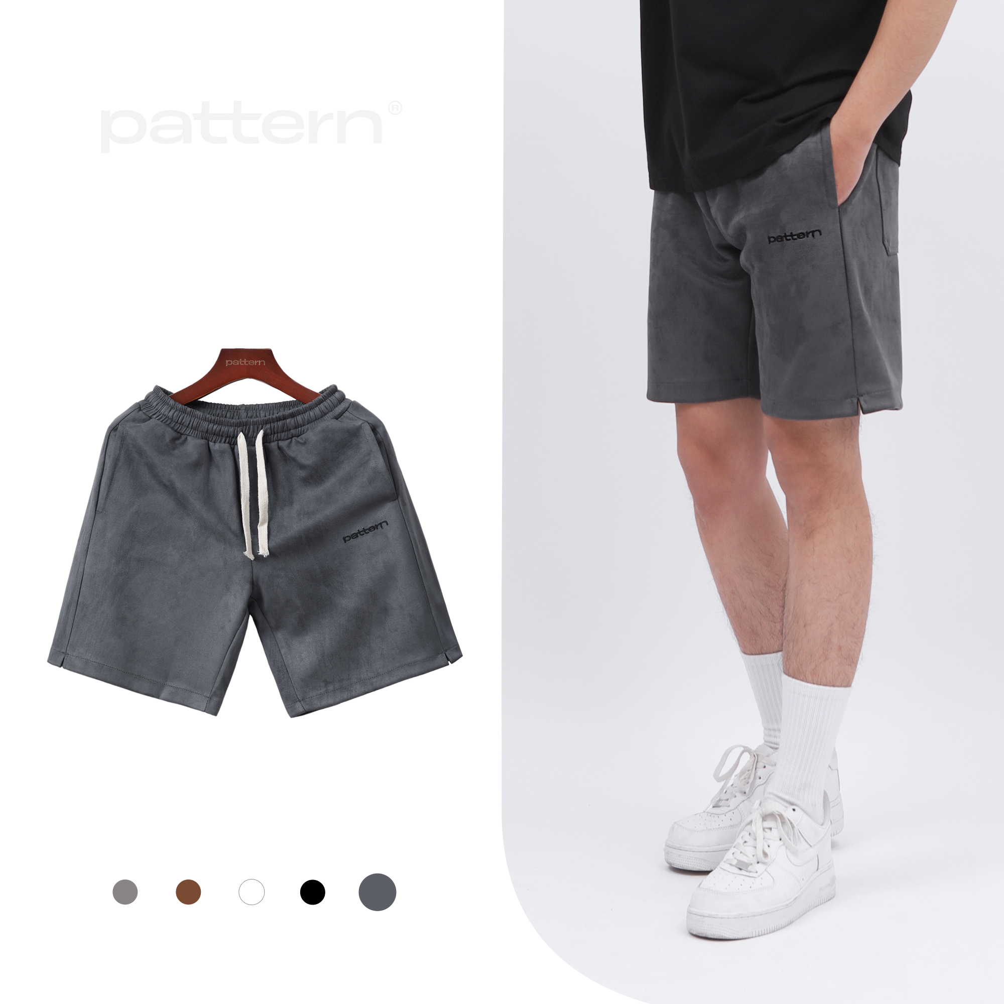 Quần short da lộn basic PATTERN PQ017