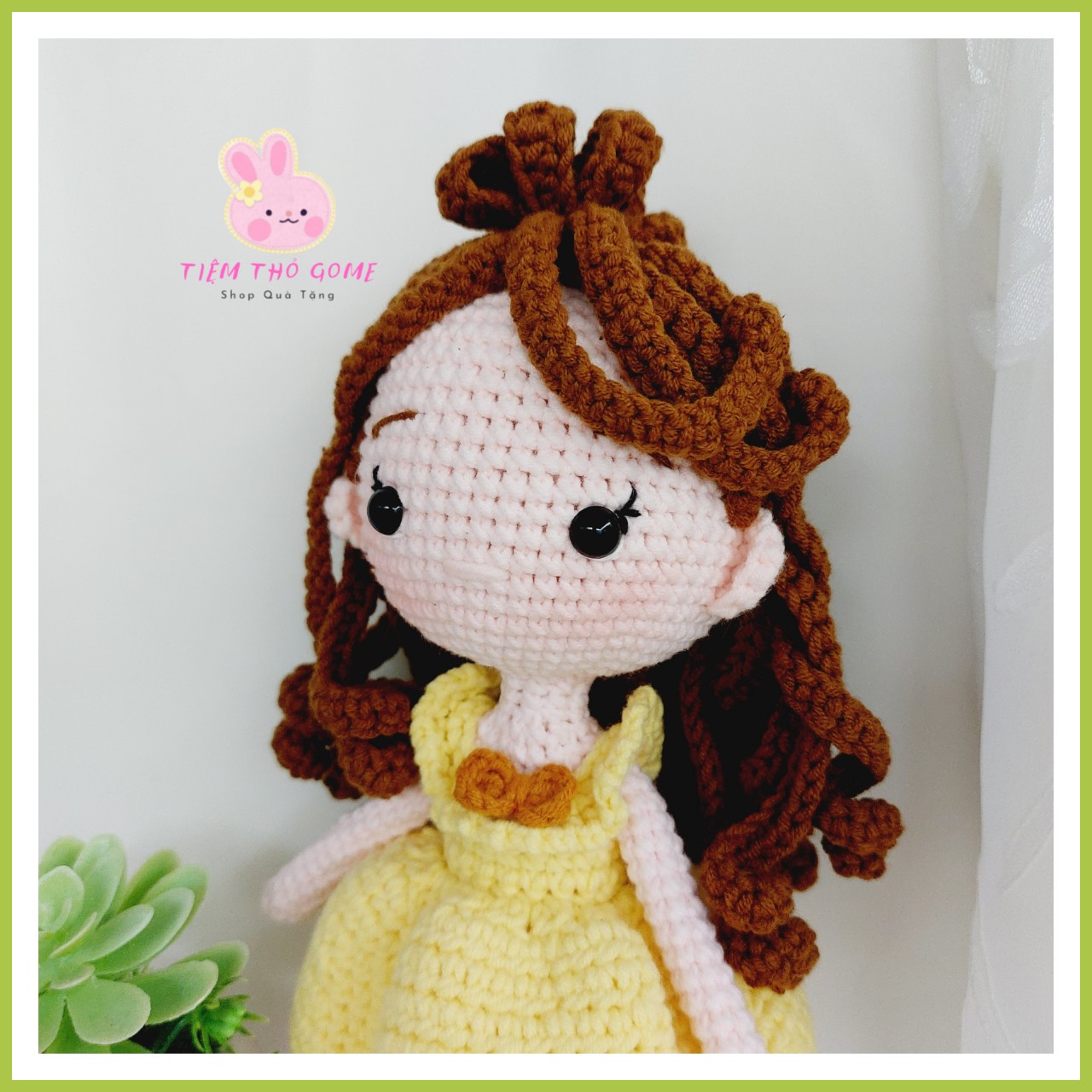 Búp bê len Handmade - Búp bê công chúa, Búp bê Belle ( hàng có sẵn)