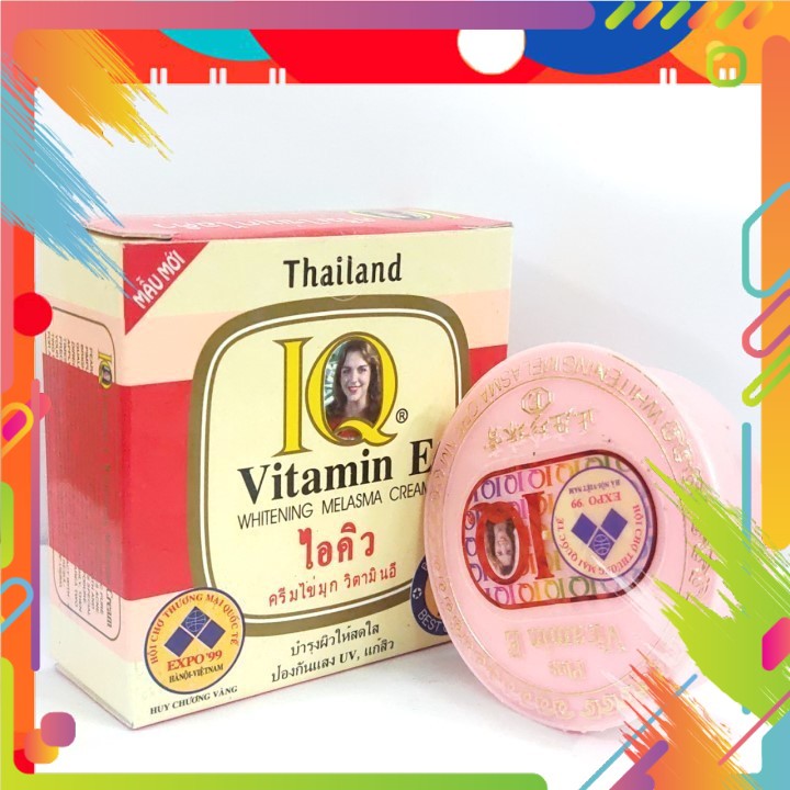 [Chính hãng] Kem nám trắng da IQ VITAMIN E hồng (Thái Lan)