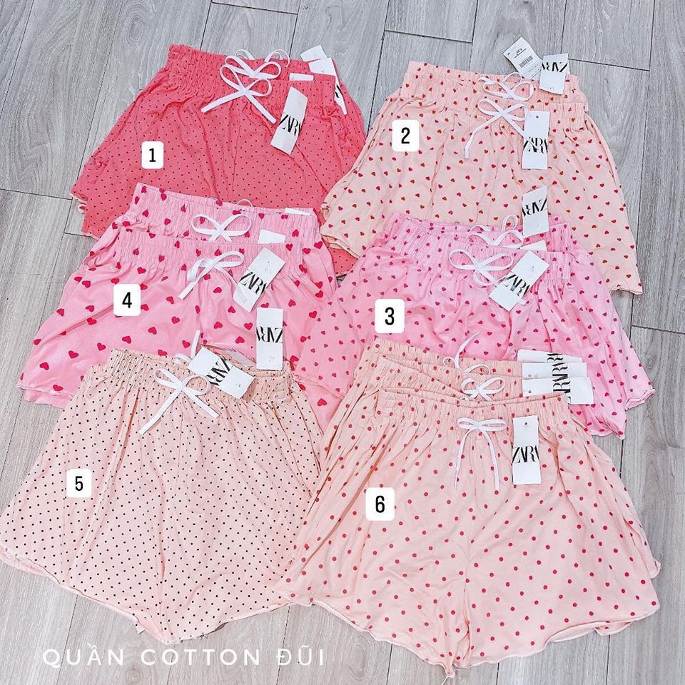 Quần Short Nữ 🌸 Quần đùi chấm bi tôn hồng cực hót