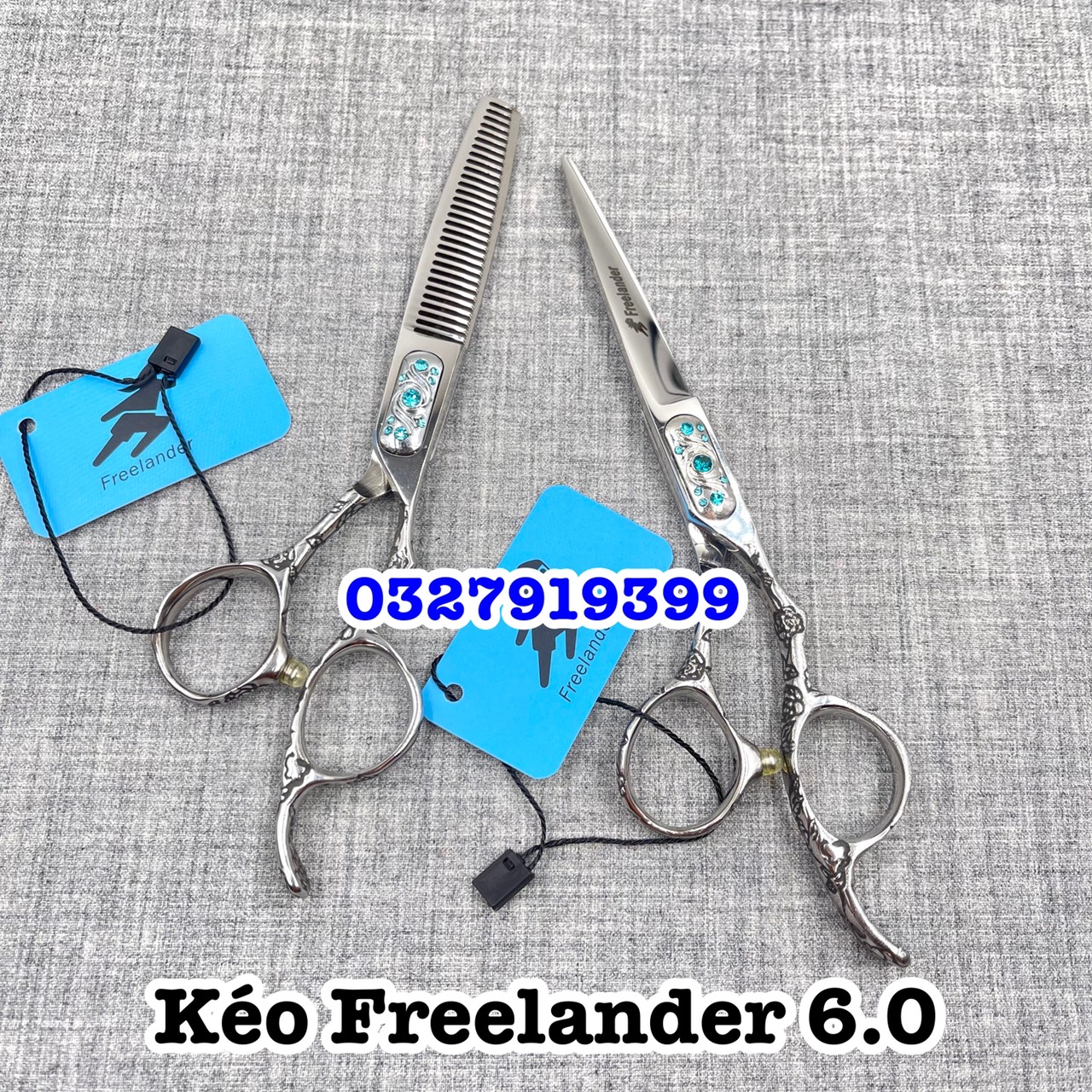 Freelander Kéo cắt tỉa tóc cao cấp Freelander 6.0 in HH thép nhật S440C độ cứng trên 62HRC sắc bén thiết kế tay cầm thuận tiện